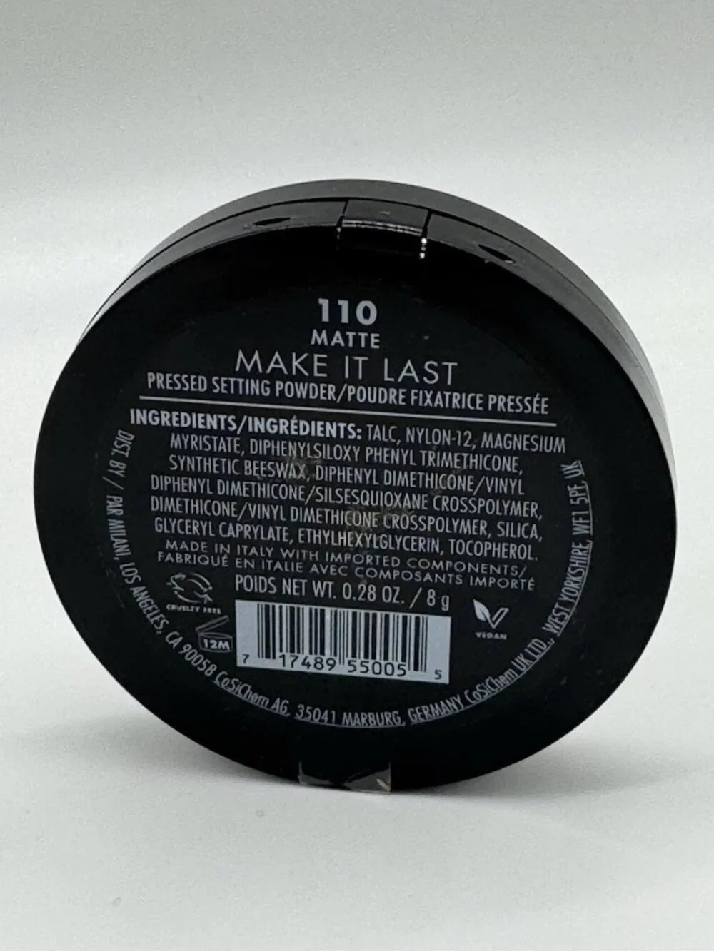 Milani Make It Last Pressed Setting Powder Color 110 Matte Talc Discontinued New